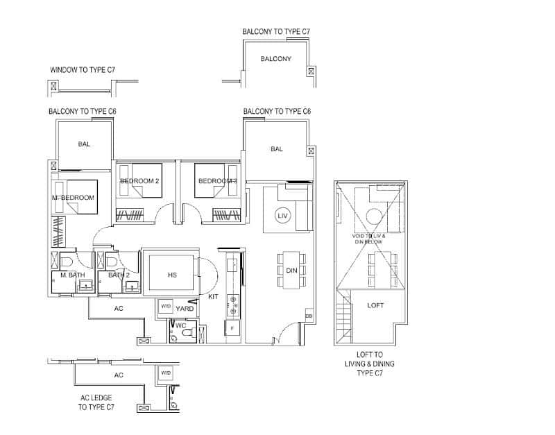 Uptown at Farrer 3 Bedrooms Floor Plan