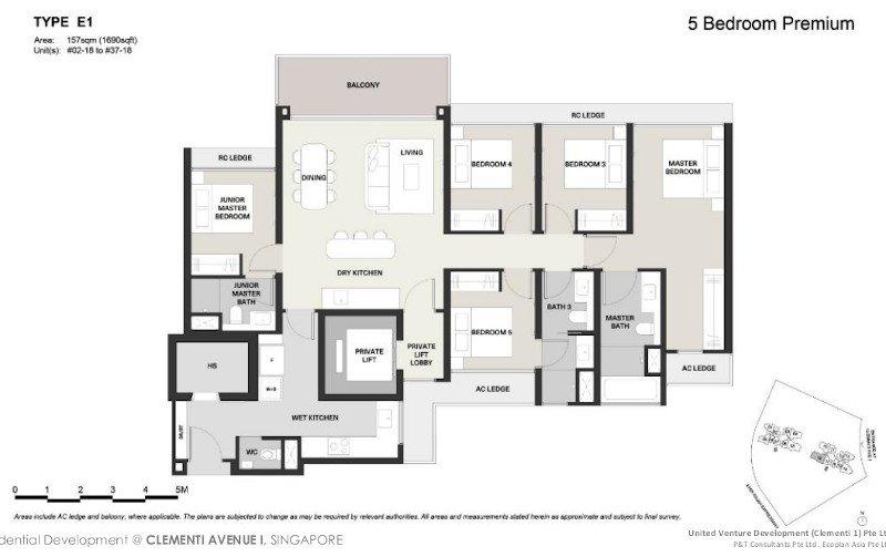 Clavon 5 Bedrooms Floor Plan