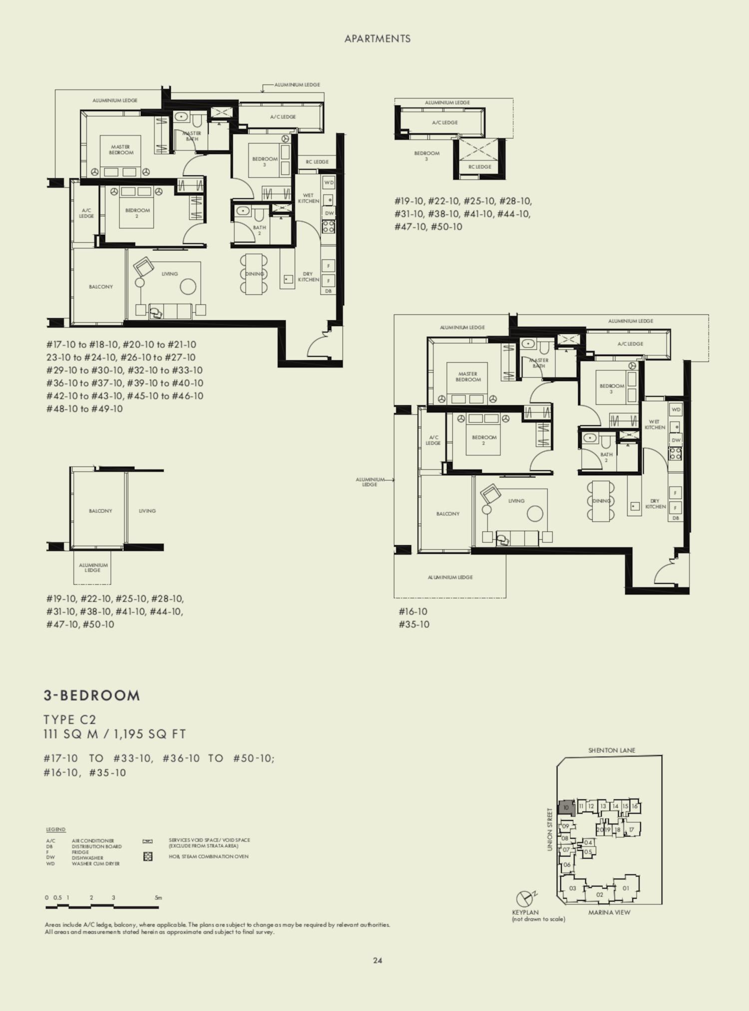 滨海景苑3房平面图