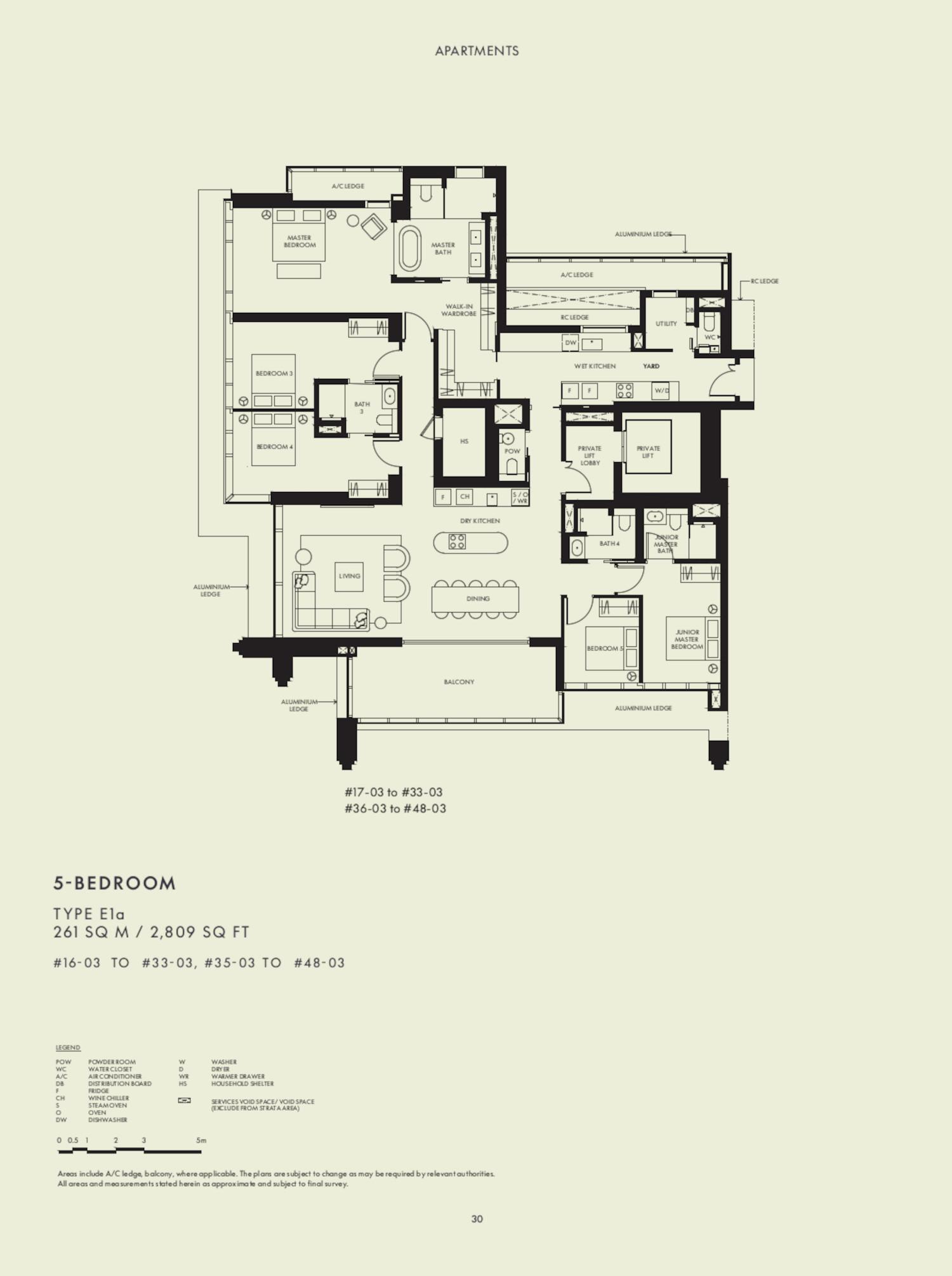 滨海景苑5房平面图